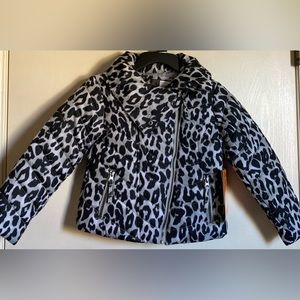 🌞Athletech Kid’s Cowl-Neck White, Black & Gray Animal New Print Jacket C